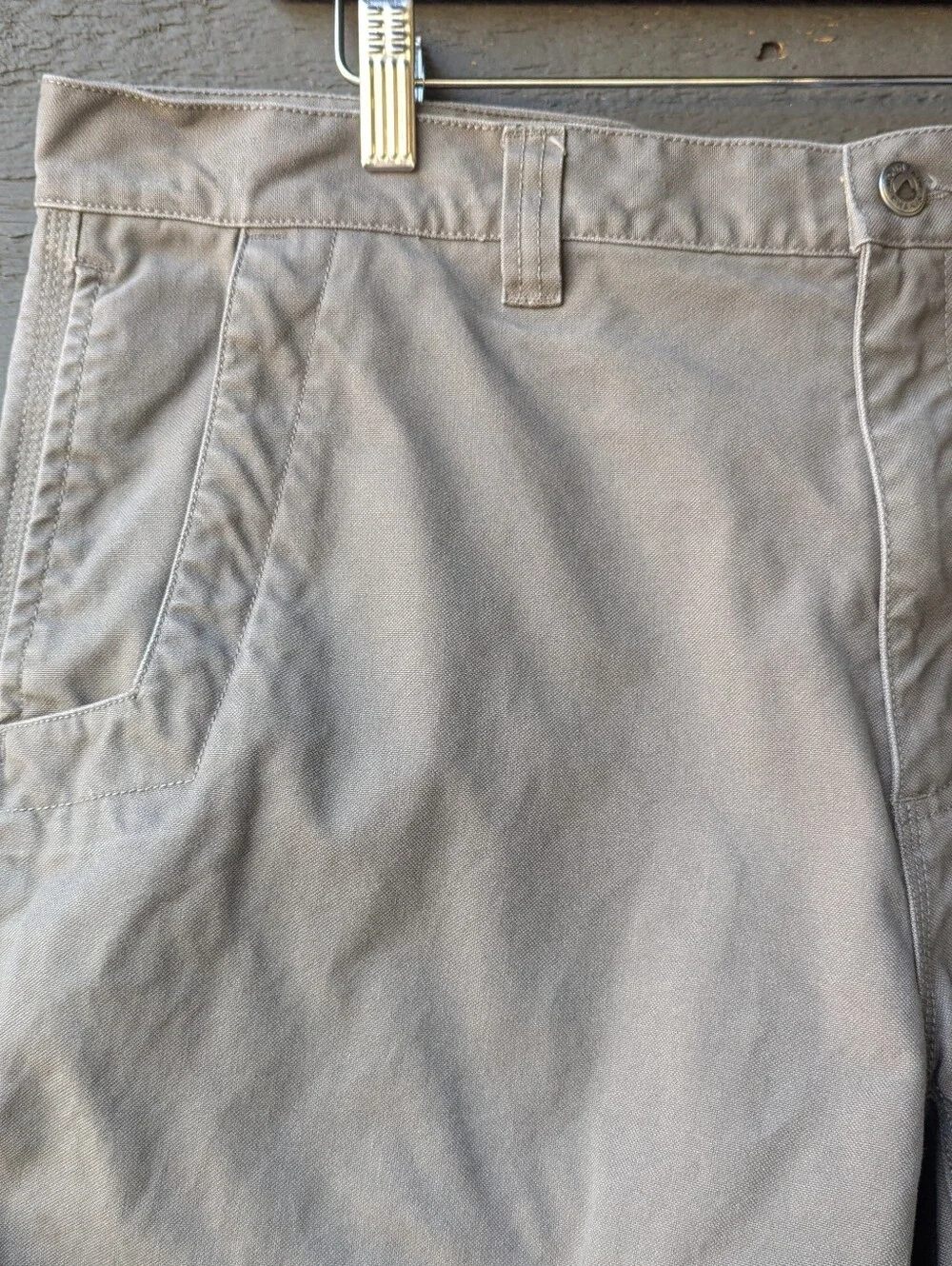 Mountain Khakis Heavyweight Canvas Relaxed Fit Short Size 38X10 Taupe Gray